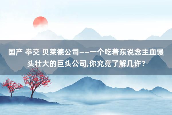 国产 拳交 贝莱德公司——一个吃着东说念主血馒头壮大的巨头公司，你究竟了解几许？