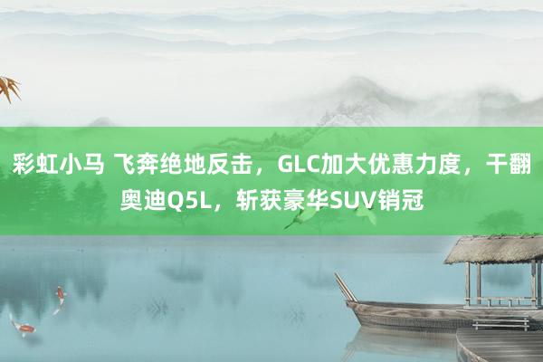 彩虹小马 飞奔绝地反击，GLC加大优惠力度，干翻奥迪Q5L，斩获豪华SUV销冠