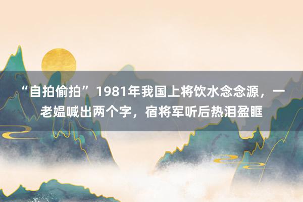 “自拍偷拍” 1981年我国上将饮水念念源，一老媪喊出两个字，宿将军听后热泪盈眶