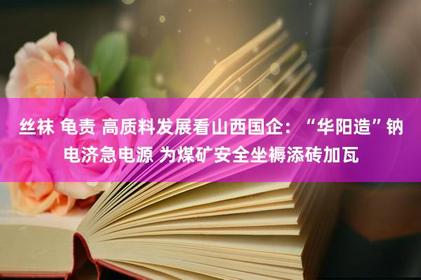 丝袜 龟责 高质料发展看山西国企：“华阳造”钠电济急电源 为煤矿安全坐褥添砖加瓦