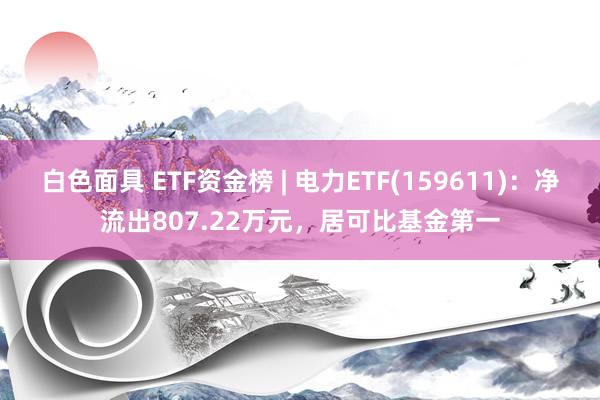 白色面具 ETF资金榜 | 电力ETF(159611)：净流出807.22万元，居可比基金第一