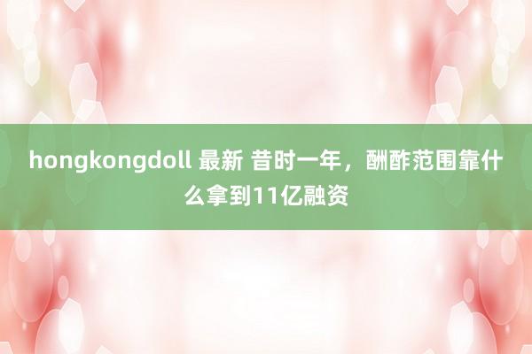 hongkongdoll 最新 昔时一年，酬酢范围靠什么拿到11亿融资