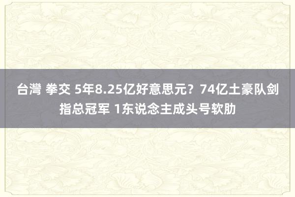 台灣 拳交 5年8.25亿好意思元？74亿土豪队剑指总冠军 1东说念主成头号软肋