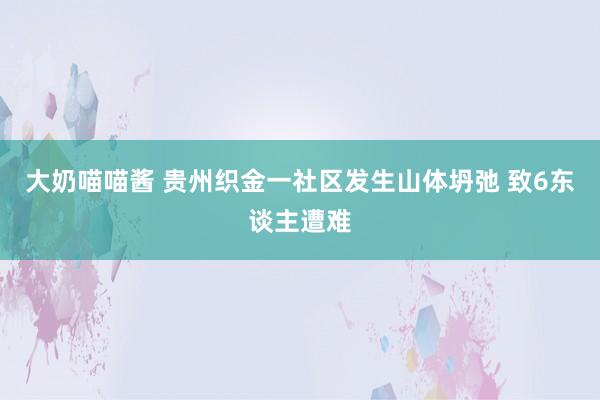 大奶喵喵酱 贵州织金一社区发生山体坍弛 致6东谈主遭难