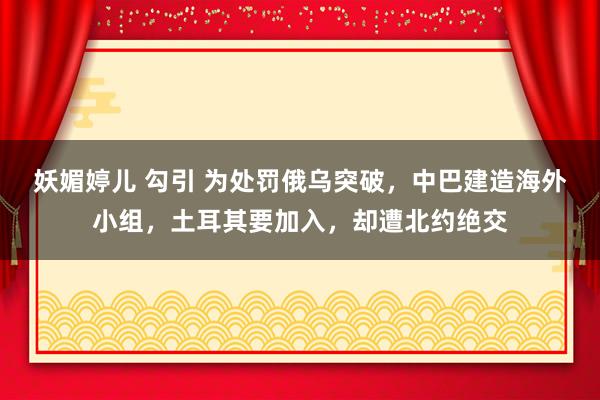 妖媚婷儿 勾引 为处罚俄乌突破，中巴建造海外小组，土耳其要加入，却遭北约绝交