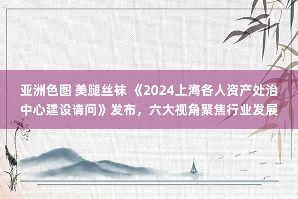 亚洲色图 美腿丝袜 《2024上海各人资产处治中心建设请问》发布，六大视角聚焦行业发展