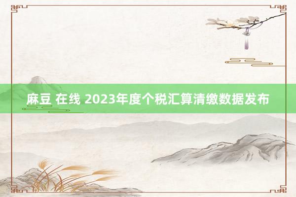 麻豆 在线 2023年度个税汇算清缴数据发布