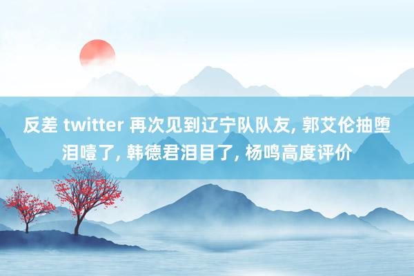 反差 twitter 再次见到辽宁队队友， 郭艾伦抽堕泪噎了， 韩德君泪目了， 杨鸣高度评价