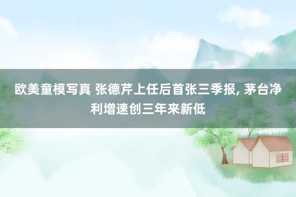 欧美童模写真 张德芹上任后首张三季报， 茅台净利增速创三年来新低